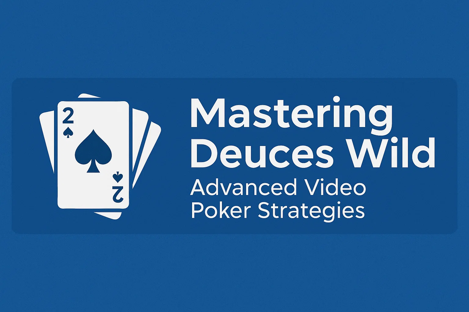 Mastering Deuces Wild: Advanced Video Poker Strategies