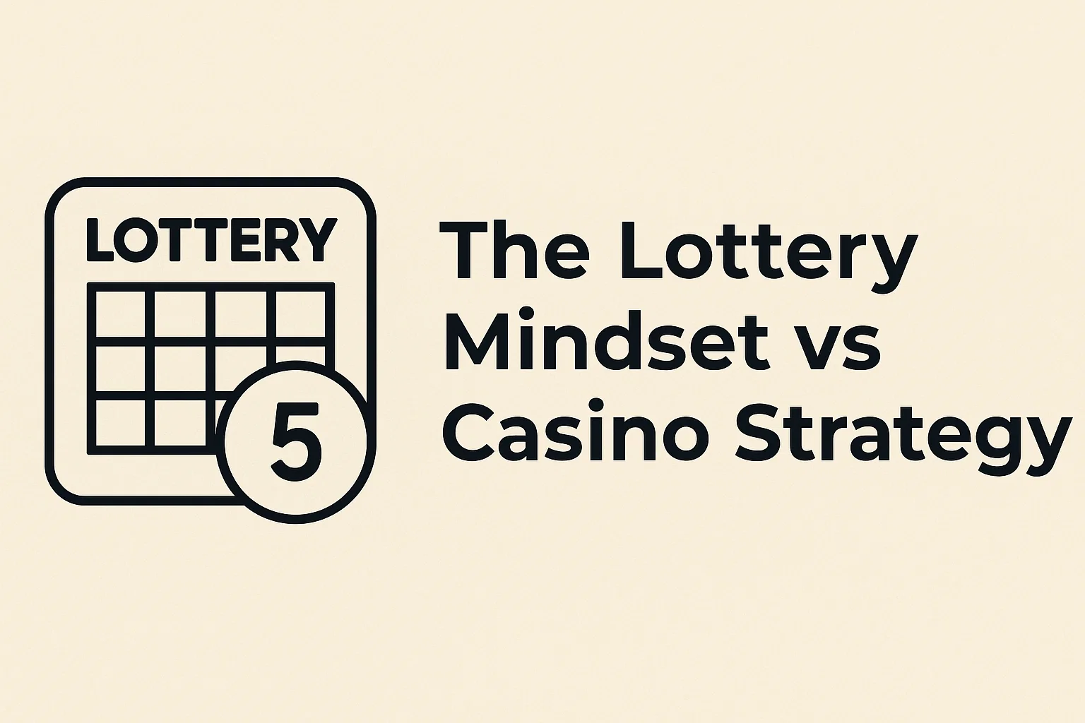 The Lottery Mindset vs Casino Strategy